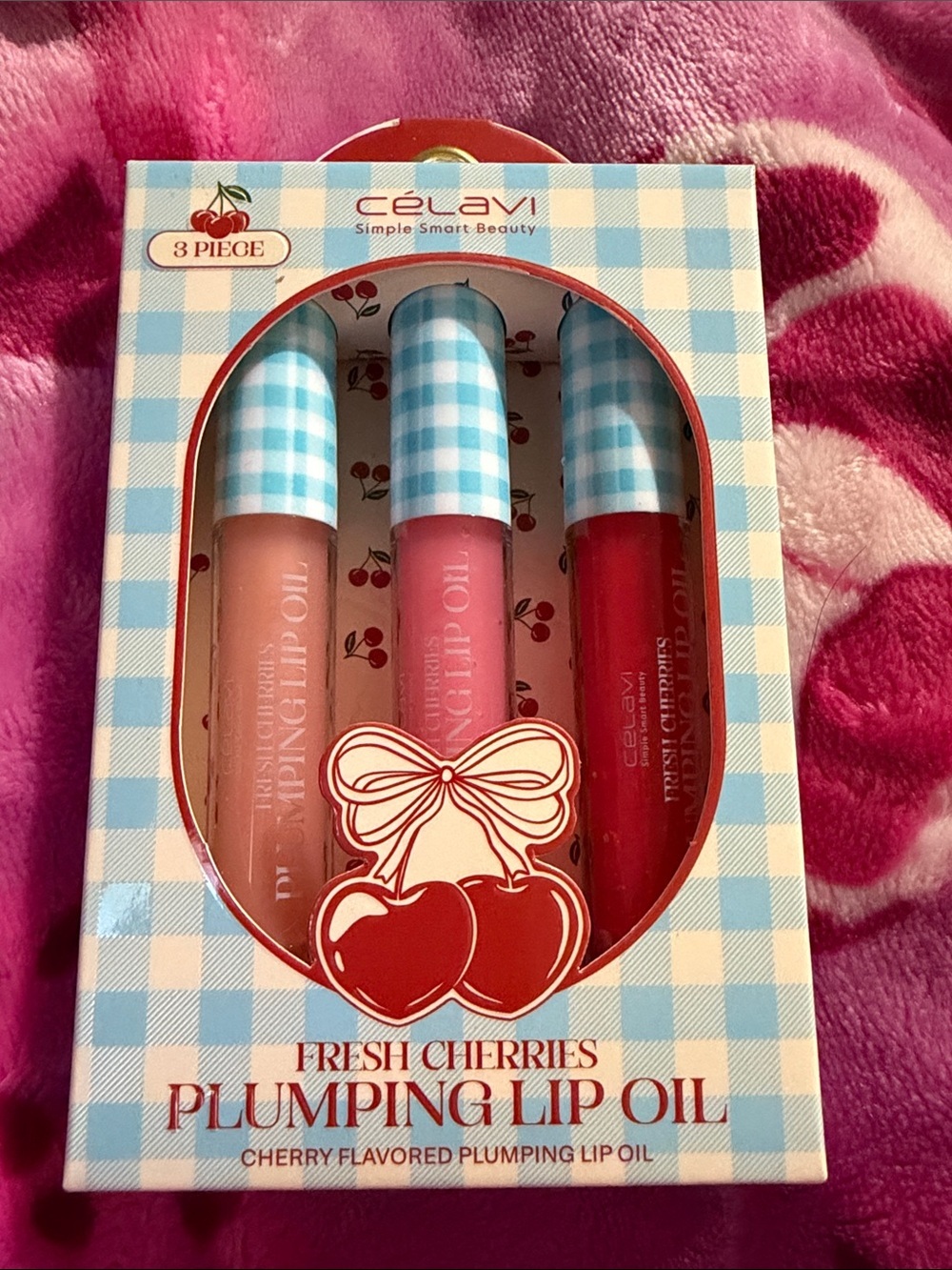 Célavi Fresh Cherries Plumping Lip Oil Trio
